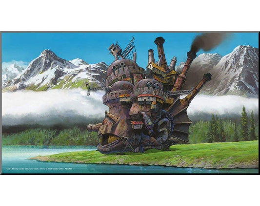 Original Ghibli Wooden Picture/Interior Decor • Howls Moving Castle Wall Hanging/Decoration Art/Film Scene Painting • Studio Ghibli Gift