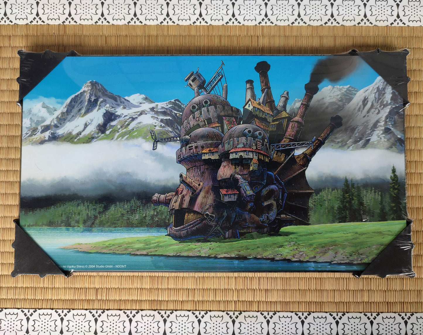 Original Ghibli Wooden Picture/Interior Decor • Howls Moving Castle Wall Hanging/Decoration Art/Film Scene Painting • Studio Ghibli Gift