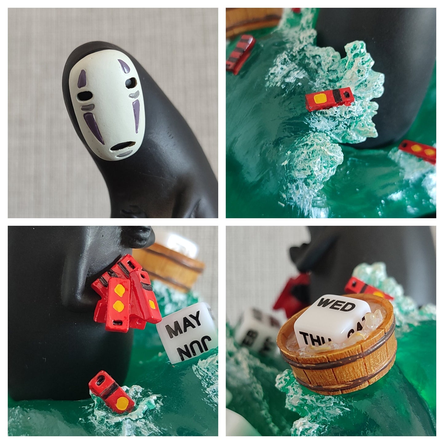 Vintage* Original Ghibli Spirited Away Perpetual Dice Calendar • Figure/Figurine/Statue/Replica/Home Decor/Interior Diorama • No Face Gift