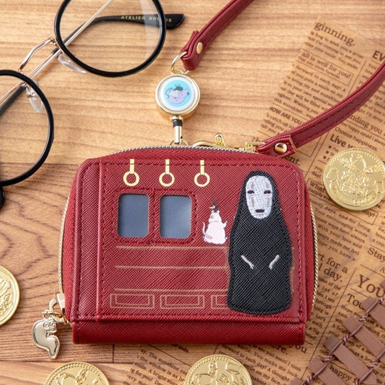 Original Ghibli No Face Pouch/Clutch • Spirited Away Case/Cosmetic Bag/Wallet/Makeup Bag/Purse • Bo Mouse, Kaonashi Anime Ghibli Studio Gift