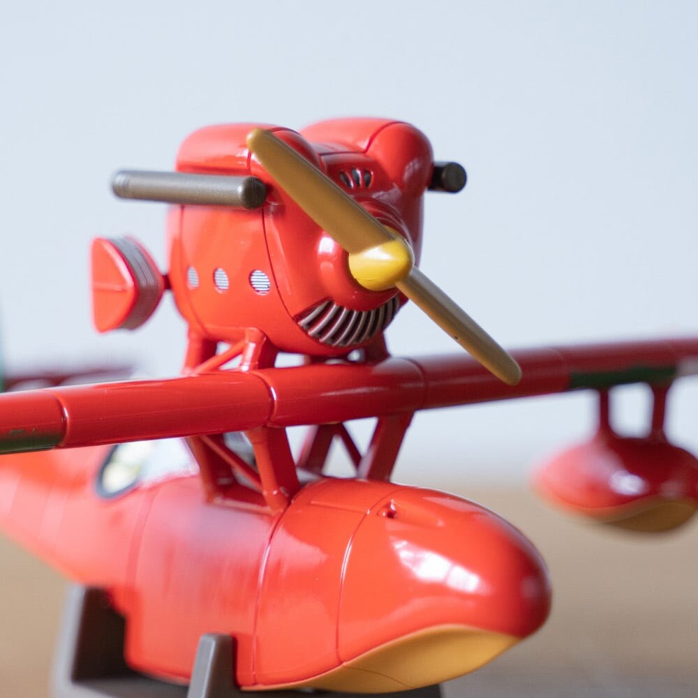 Original Ghibli Porco Rosso Airplane Interactive Figure/Diorama • Crimson Pig Figurine/Statue/Replica/Interior Decor • Studio Ghibli Gift