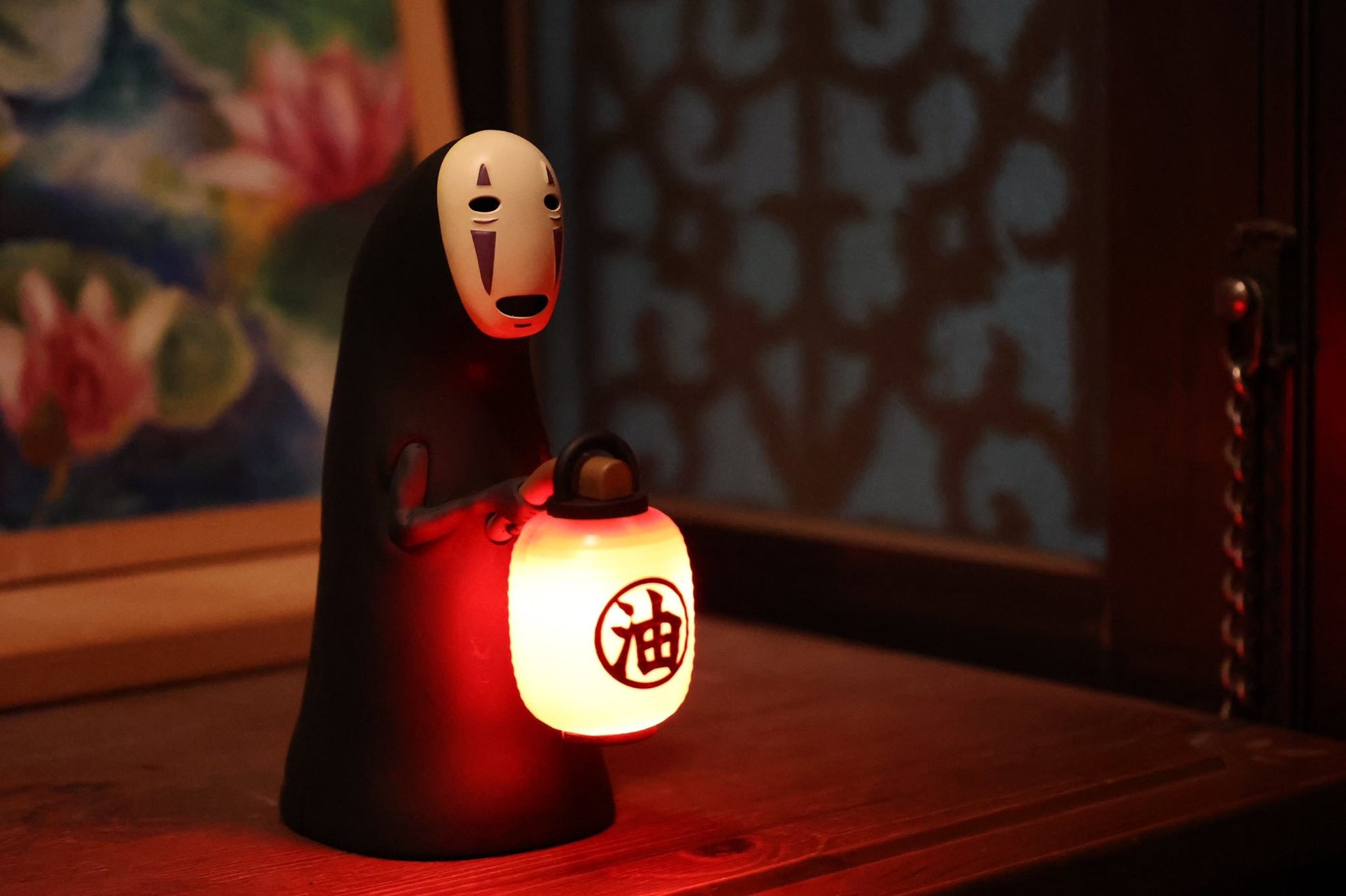 Original Ghibli Figurine/Lantern • Spirited Away Figure/Statuette/Replica/Home Decor/Diorama • Kaonashi No Face Light • Studio Ghibli Gift