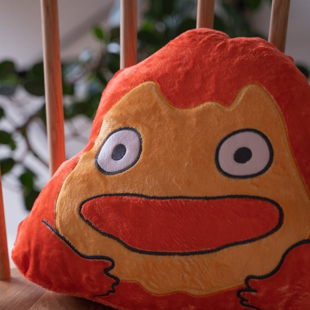 Original Ghibli Calcifer Cushion/Home Decor • Howls Moving Castle Pillow/Plush Toy/Stuffed Animal/Figure/Replica • Studio Ghibli Gift