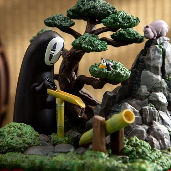 Original Ghibli No Face Water Garden/Fountain • Spirited Away Figure/Figurine/Statue/Replica/Home Decor/Diorama • Studio Ghibli Gift