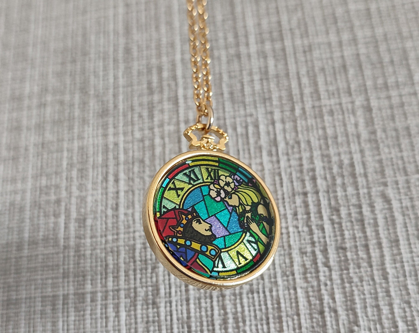 Original Ghibli Whisper of the Heart Necklace/Pendant with Chain • Dwarf King & Elf Queen Japanese Jewelry • Studio Ghibli Gift