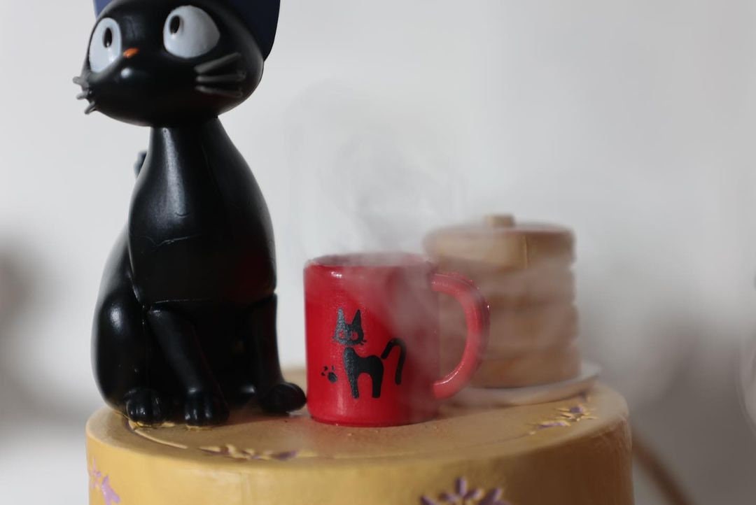 Original Ghibli Jiji Humidifier • Kikis Delivery Service Home Decor/Figure/Mister/Steamer/Figurine/Interior Replica • Studio Ghibli Gift