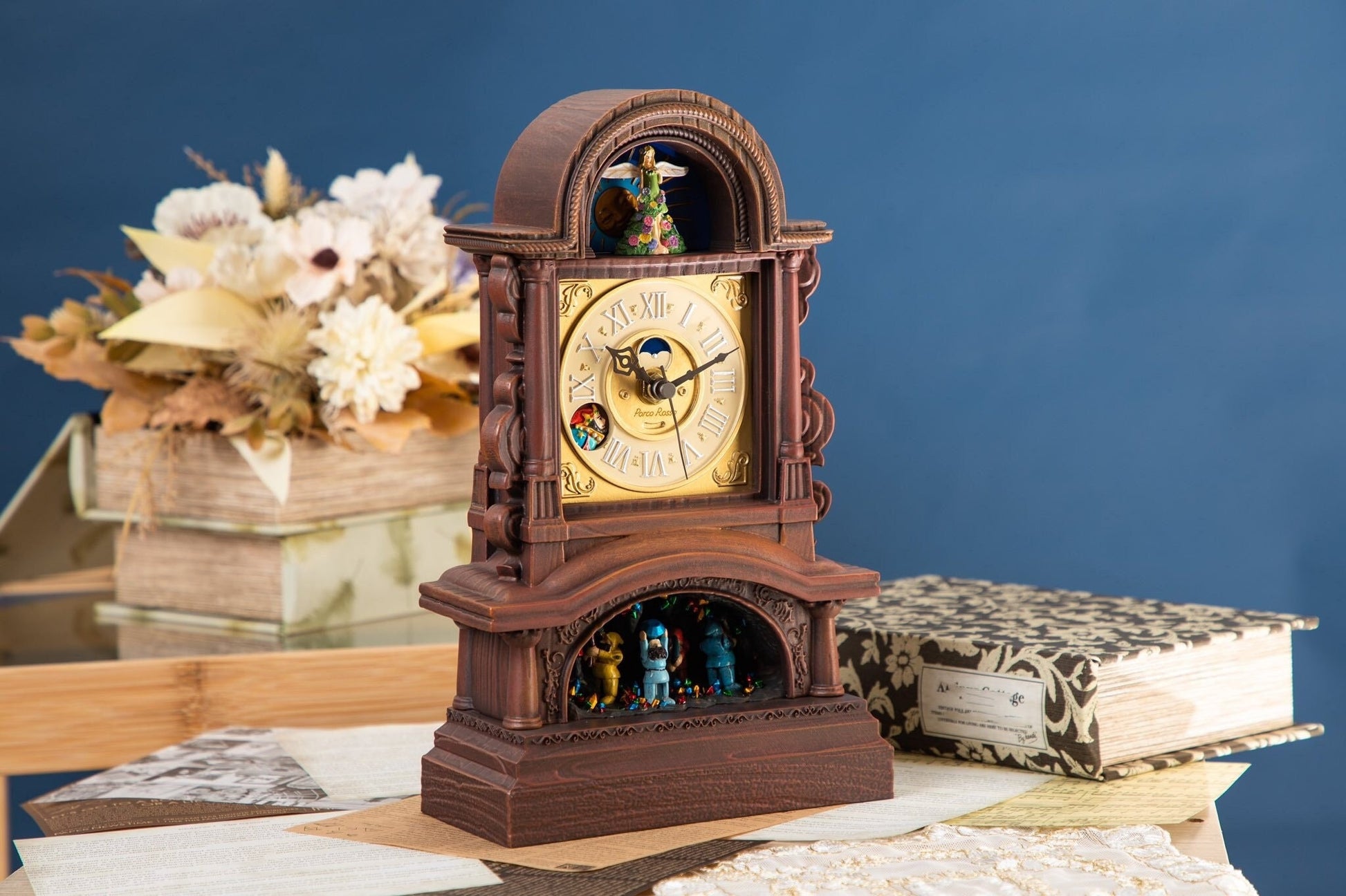 Original Ghibli Whisper of the Heart Table Clock • Dwarf King & Elf Queen Interior Decor/Figure/Figurine/Statue/Replica • Studio Ghibli Gift