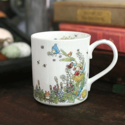 Original Ghibli Totoro Mug Cup "Four Seasons" • My Neighbor Totoro Bone China Noritake Tableware • Japanese Ceramic • Studio Ghibli Gift