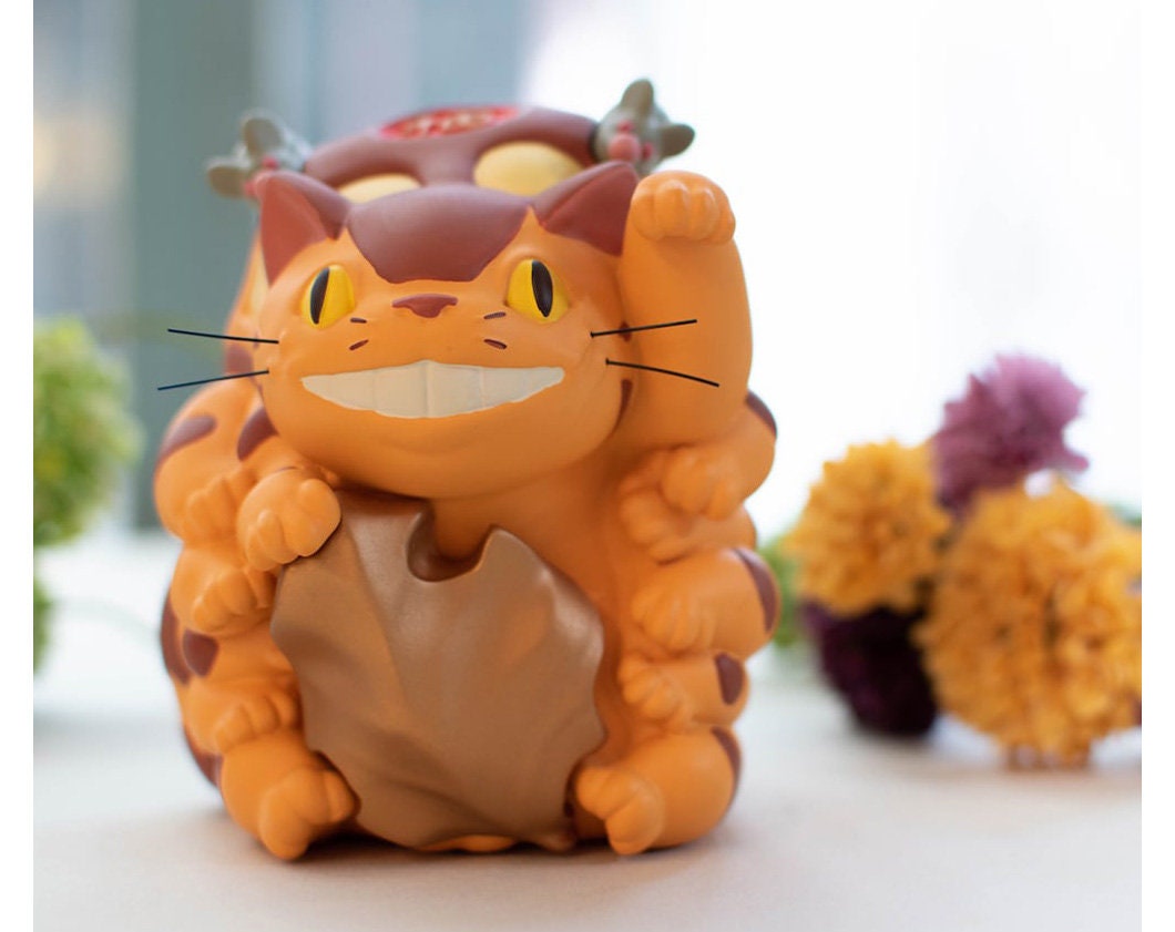 Original Ghibli Catbus/Lucky Cat Figure • My Neighbor Totoro Figurine/Statue/Replica/Home Decor/Interior Diorama • Studio Ghibli Gift