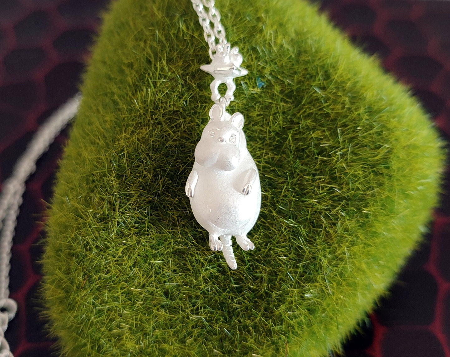 Original Studio Ghibli Spirited Away Necklace • Bo Mouse Pendant with Chain • Japanese Silver Jewelry • Anime Studio Ghibli Gift