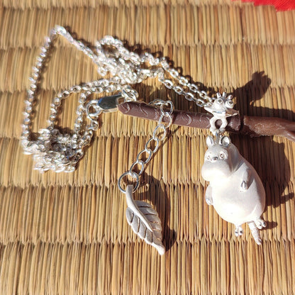 Official Ghibli Spirited Away Silver Necklace • Bo Mouse Pendant • Cominica Japanese Jewelry