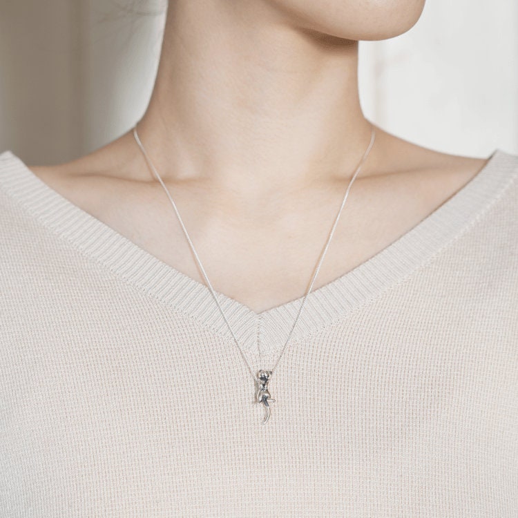 Exclusive* Original Ghibli Silver Necklace • Kikis Delivery Service Pendant with Chain • Japanese Anime Jewelry • Jiji Studio Ghibli Gift