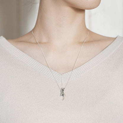 Exclusive* Original Ghibli Silver Necklace • Kikis Delivery Service Pendant with Chain • Japanese Anime Jewelry • Jiji Studio Ghibli Gift
