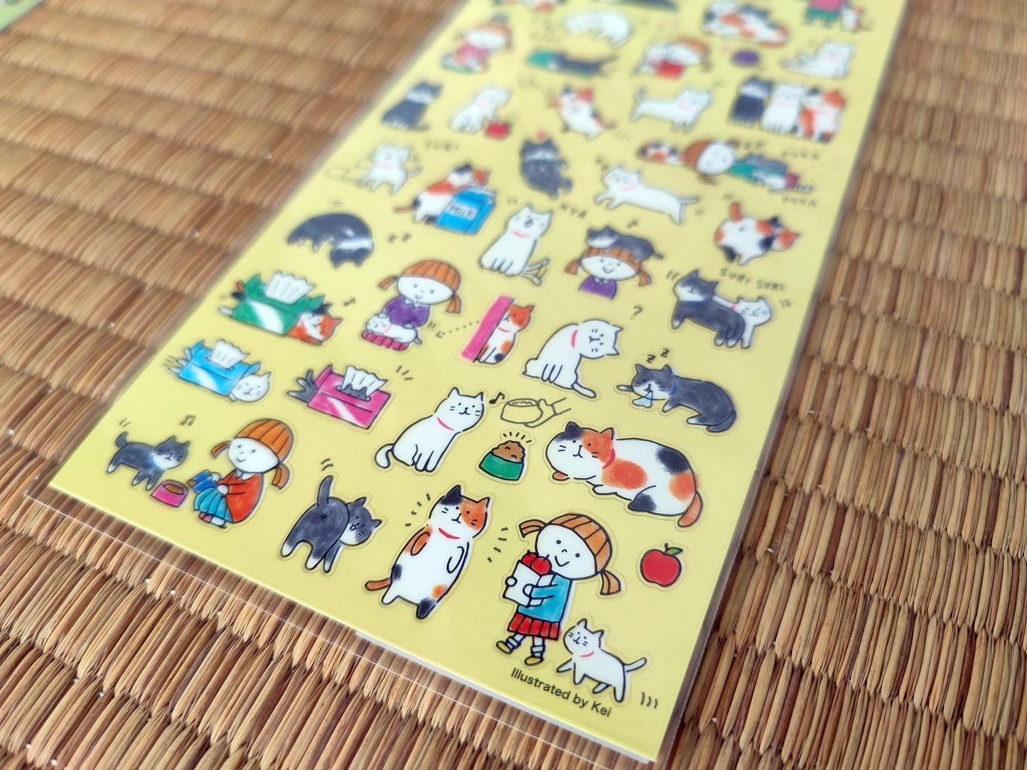 Japanese Artist GoroGoro Cat Sticker Set • Nyansuke Seals • Schedule Book/Notebook/Planner/Diary Mini Stickers • Cat Stickers Gift