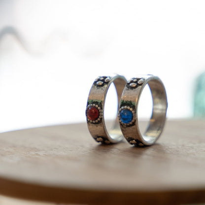 Original Ghibli Studio "Howl and Sophie" 2x Rings Set • Howls Moving Castle Ring • Japanese Jewelry • Ghibli Studio Gift