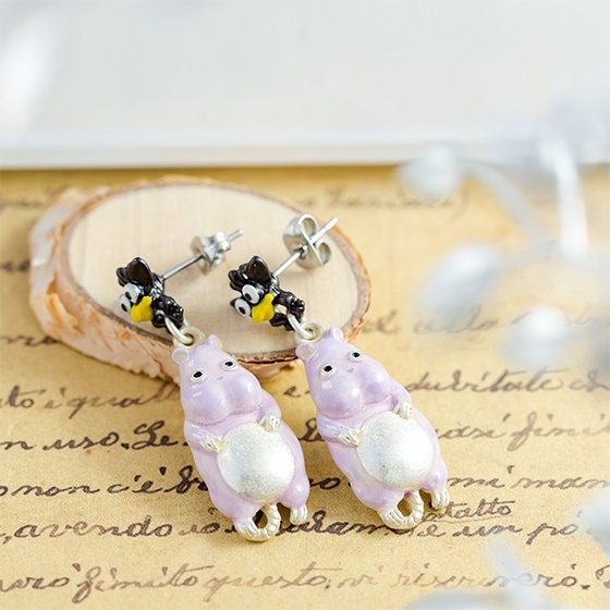 Original Ghibli Bo Mouse Earrings • Spirited Away Earring • Japanese Handmade Jewelry • Anime Studio Ghibli Gift