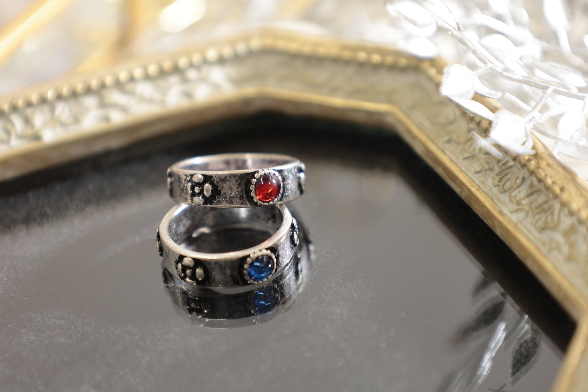 Original Ghibli Studio "Howl and Sophie" 2x Rings Set • Howls Moving Castle Ring • Japanese Jewelry • Ghibli Studio Gift