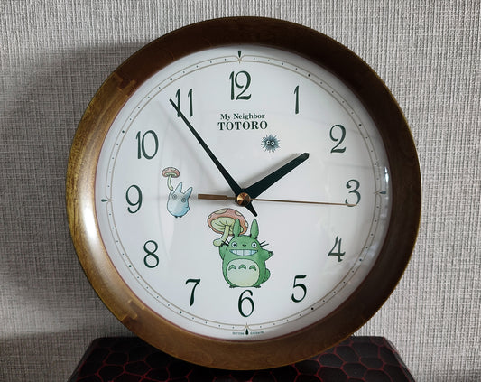 Original Ghibli Wooden Wall Clock • My Neighbor Totoro Wall Hanging / Home Decor Art / Interior Design • Studio Ghibli Gift