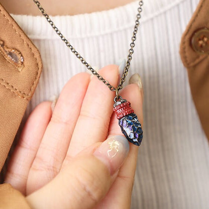 Original Ghibli Princess Mononoke Necklace • San's Crystal Dagger Pendant with Chain • Anime Japanese Jewelry • Studio Ghibli Gift