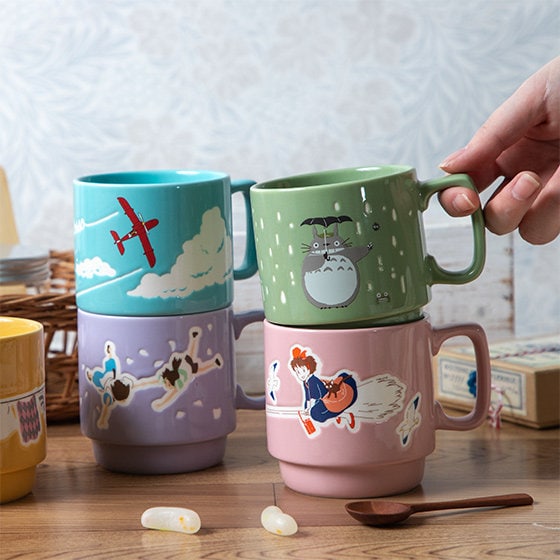 Original Ghibli Ceramic Mug Cup • Totoro, Kikis Delivery, Howls Moving Castle, Spirited Away, Porco Rosso Tableware • Studio Ghibli Gift