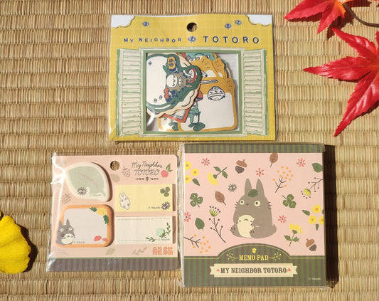 Vintage* Original Ghibli Totoro Stationery Set • My Neighbor Totoro Memo Pad/Message Card/Stickers Set • Anime Studio Ghibli Gift