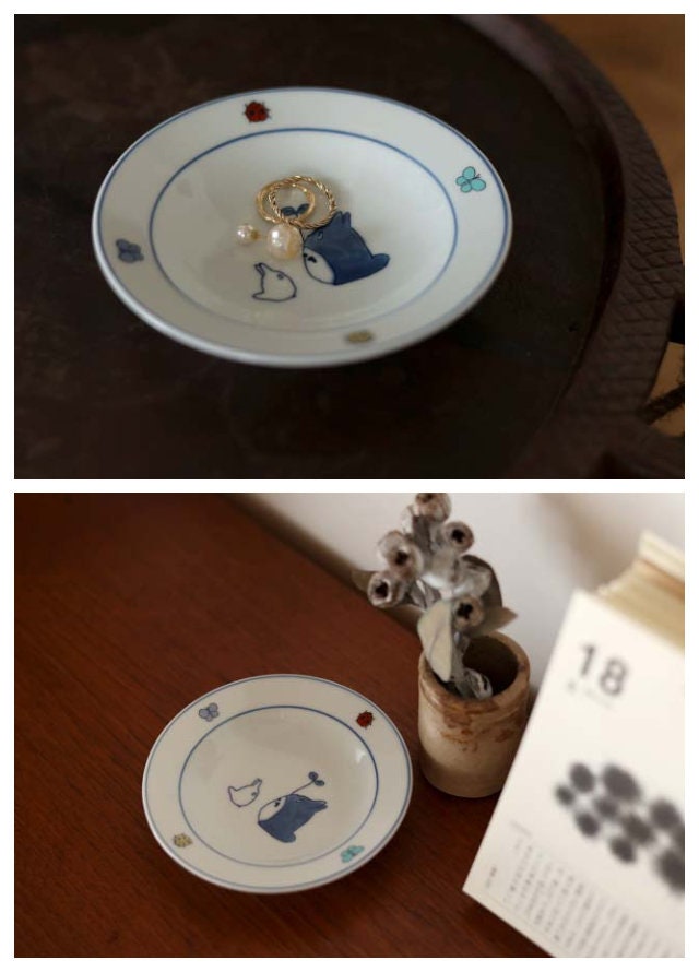 Original Ghibli Handmade Dish/Display Tray • My Neighbor Totoro Decorative Plate/Home Decor • Japanese Porcelain• Studio Ghibli Gift