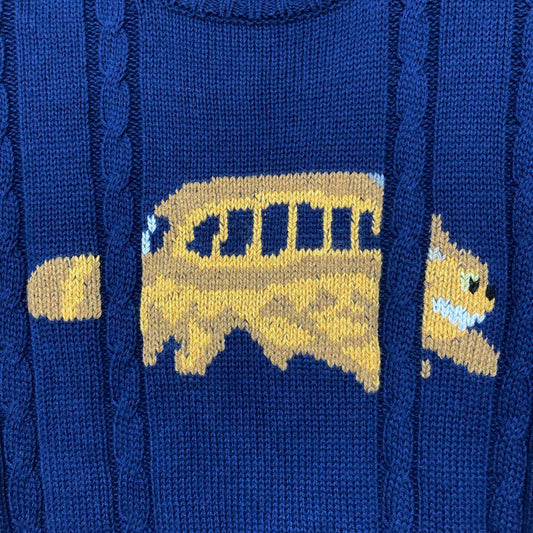 Vintage* Original Ghibli Catbus Sweater One-of-a-kind • My Neighbor Totoro Pullover/Jumper/Spring-Autumn Clothes • Studio Ghibli Gift