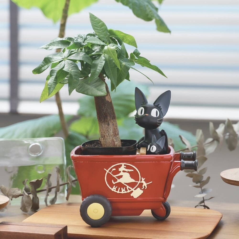 Original Ghibli Jiji Planter Cover/Holder • Kikis Delivery Service Pot/Vase/Figure/Replica/Home Decor/Interior Diorama • Studio Ghibli Gift