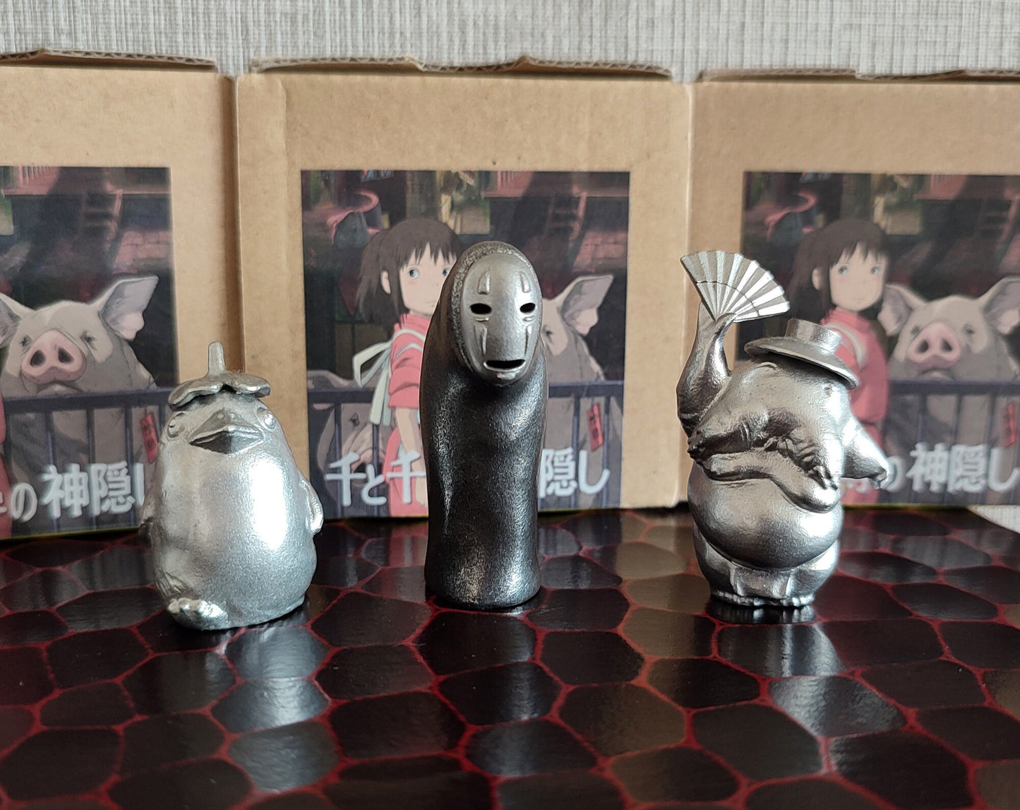 Exclusive* Original Ghibli Museum Spirited Away Figure Set • No Face Metallic Figurine/Statue/Replica/Home Decor • Anime Studio Ghibli Gift