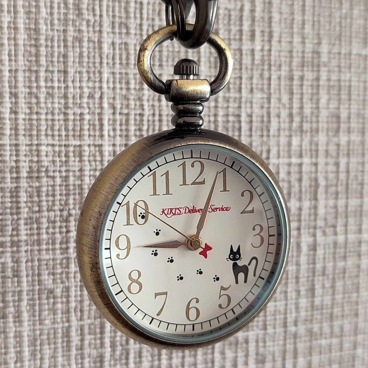 Vintage* Original Ghibli Jiji Watch Necklace • Kikis Delivery Service Pendant/Clock • Japanese Anime Pocket Watches • Studio Ghibli Gift