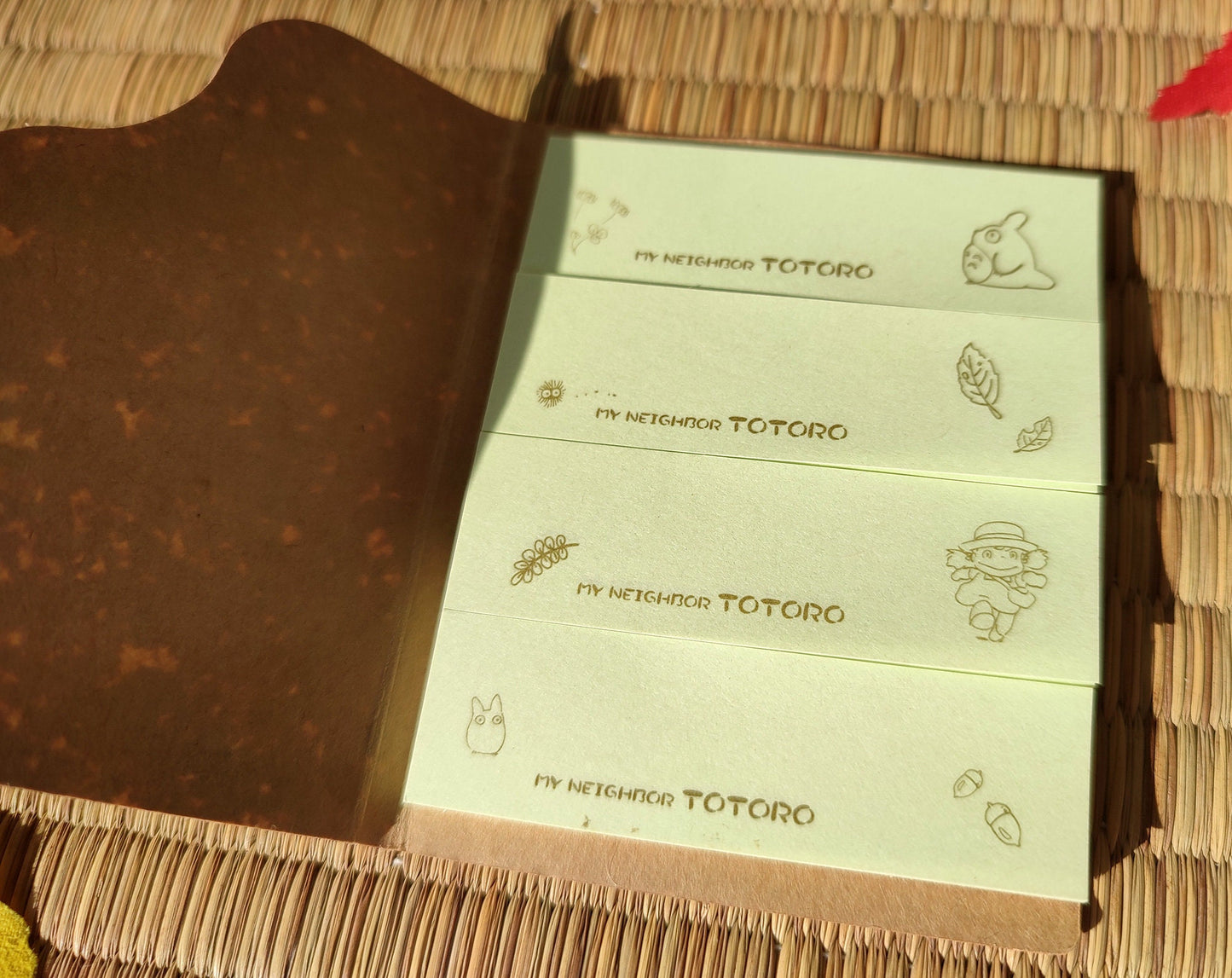 Vintage* Original Ghibli Totoro Sticky Notes Set (Cork Tree Cover) • My Neighbor Totoro Memo Pad/Notepad/Message • Studio Ghibli Gift