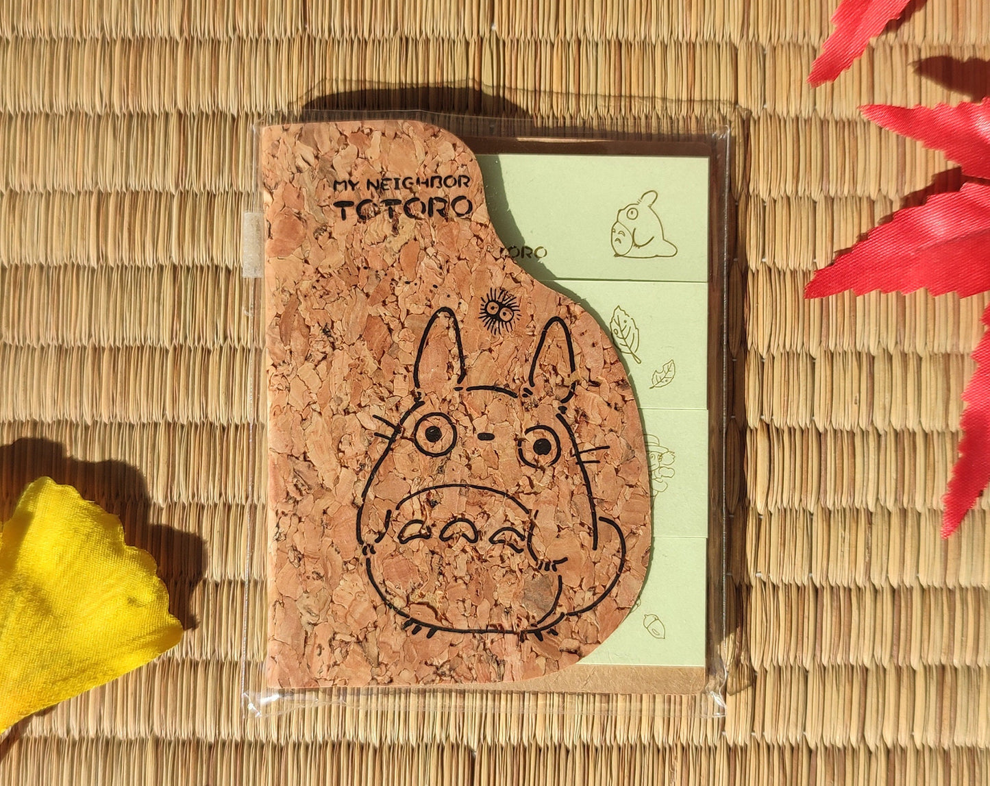 Vintage* Original Ghibli Totoro Sticky Notes Set (Cork Tree Cover) • My Neighbor Totoro Memo Pad/Notepad/Message • Studio Ghibli Gift