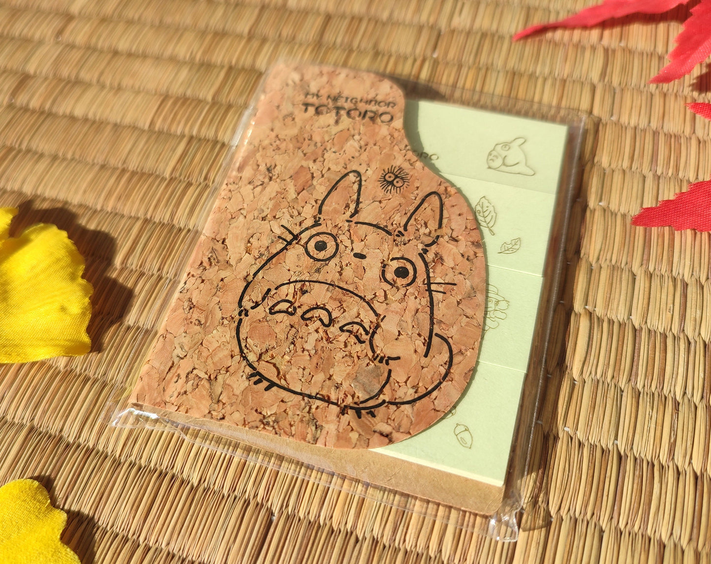 Vintage* Original Ghibli Totoro Sticky Notes Set (Cork Tree Cover) • My Neighbor Totoro Memo Pad/Notepad/Message • Studio Ghibli Gift