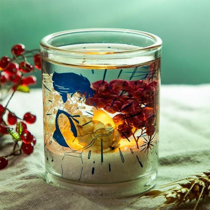 Original Ghibli Howl LED Aroma Wax Melt • Howls Moving Castle Gel Candle with Berry Scent, Fragrance, Dried Flowers • Studio Ghibli Gift