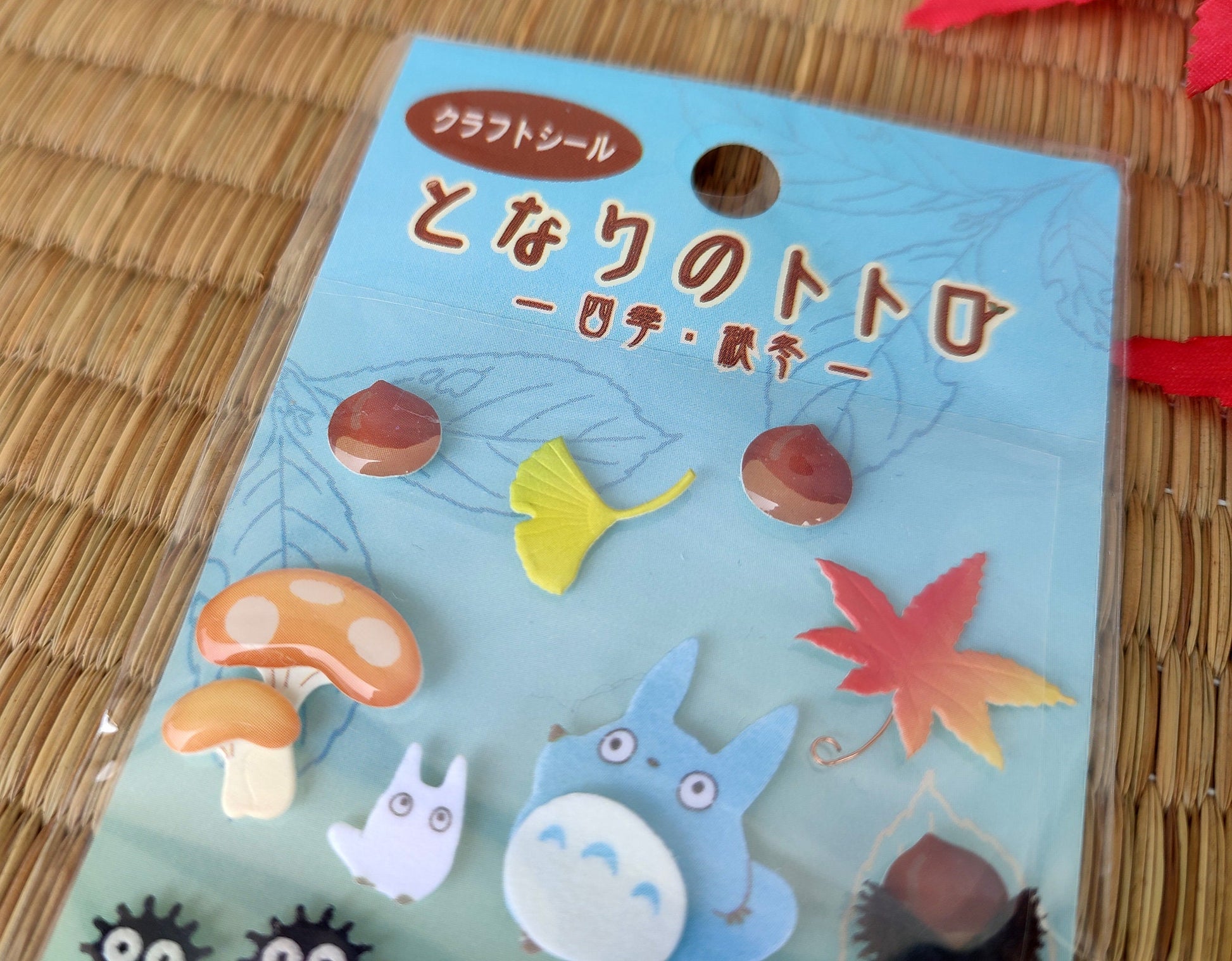 Vintage* Original Ghibli Handmade 3D Stickers • My Neighbor Totoro Schedule book/Laptop/Notebook/Message Card • Anime Studio Ghibli Gift