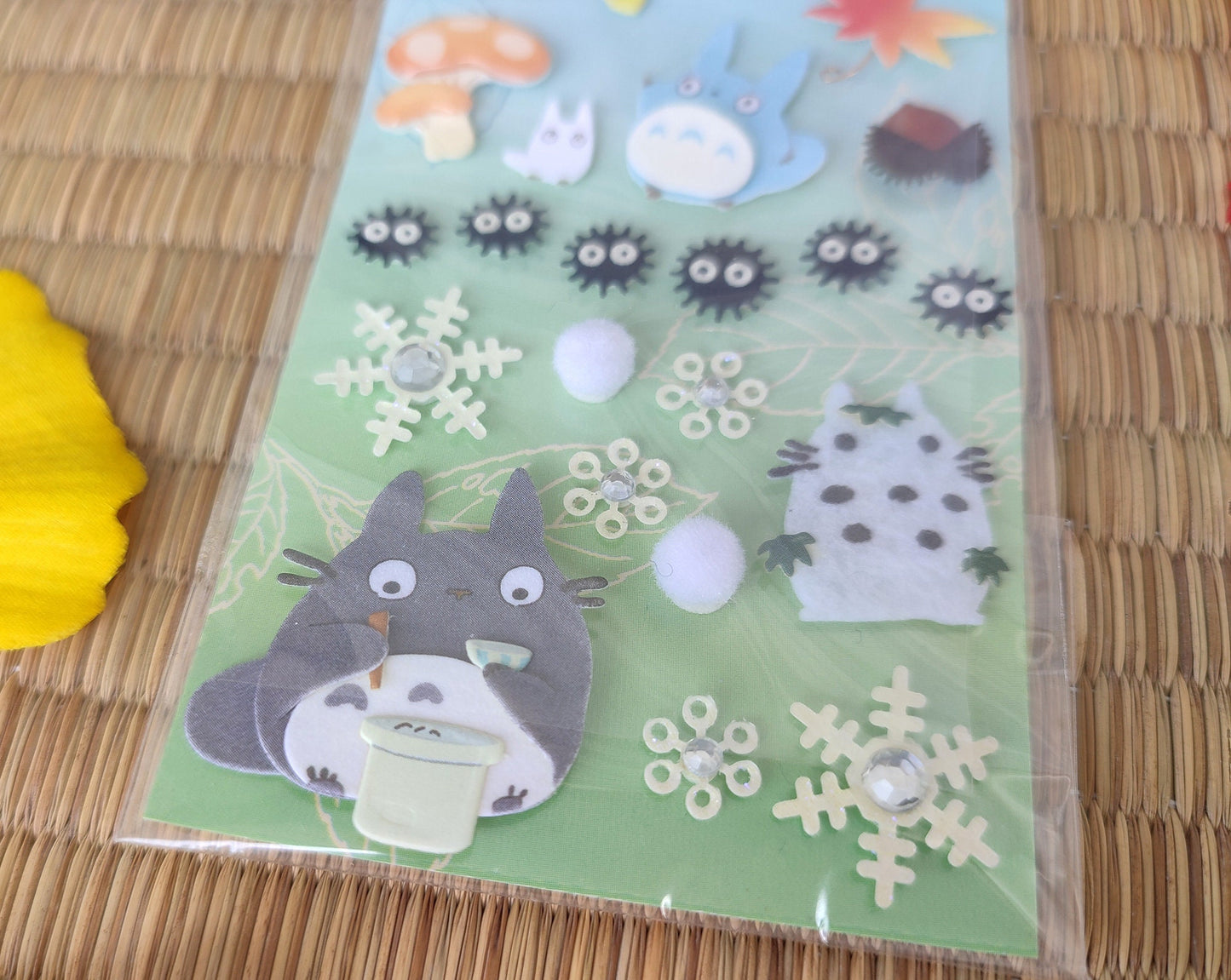 Vintage* Original Ghibli Handmade 3D Stickers • My Neighbor Totoro Schedule book/Laptop/Notebook/Message Card • Anime Studio Ghibli Gift