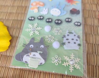 Vintage* Original Ghibli Handmade 3D Stickers • My Neighbor Totoro Schedule book/Laptop/Notebook/Message Card • Anime Studio Ghibli Gift