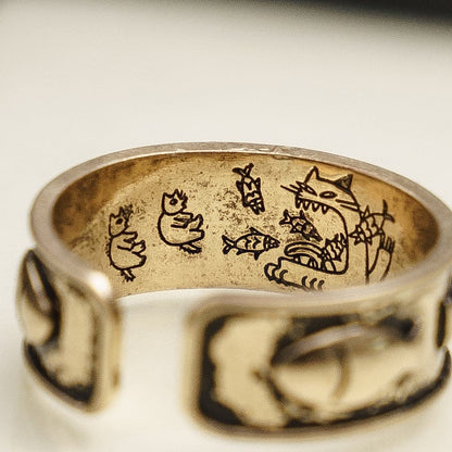 Original Ghibli Baron Cat Ring Free Size • The Cat Returns, Whisper of the Heart Ring • Japanese Anime Jewelry • Studio Ghibli Gift