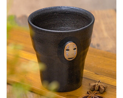 Original Ghibli No Face Clay Cup Shigaraki ware • Spirited Away Japanese Pottery/Tableware • Kaonashi Mask • Anime Studio Ghibli Gift