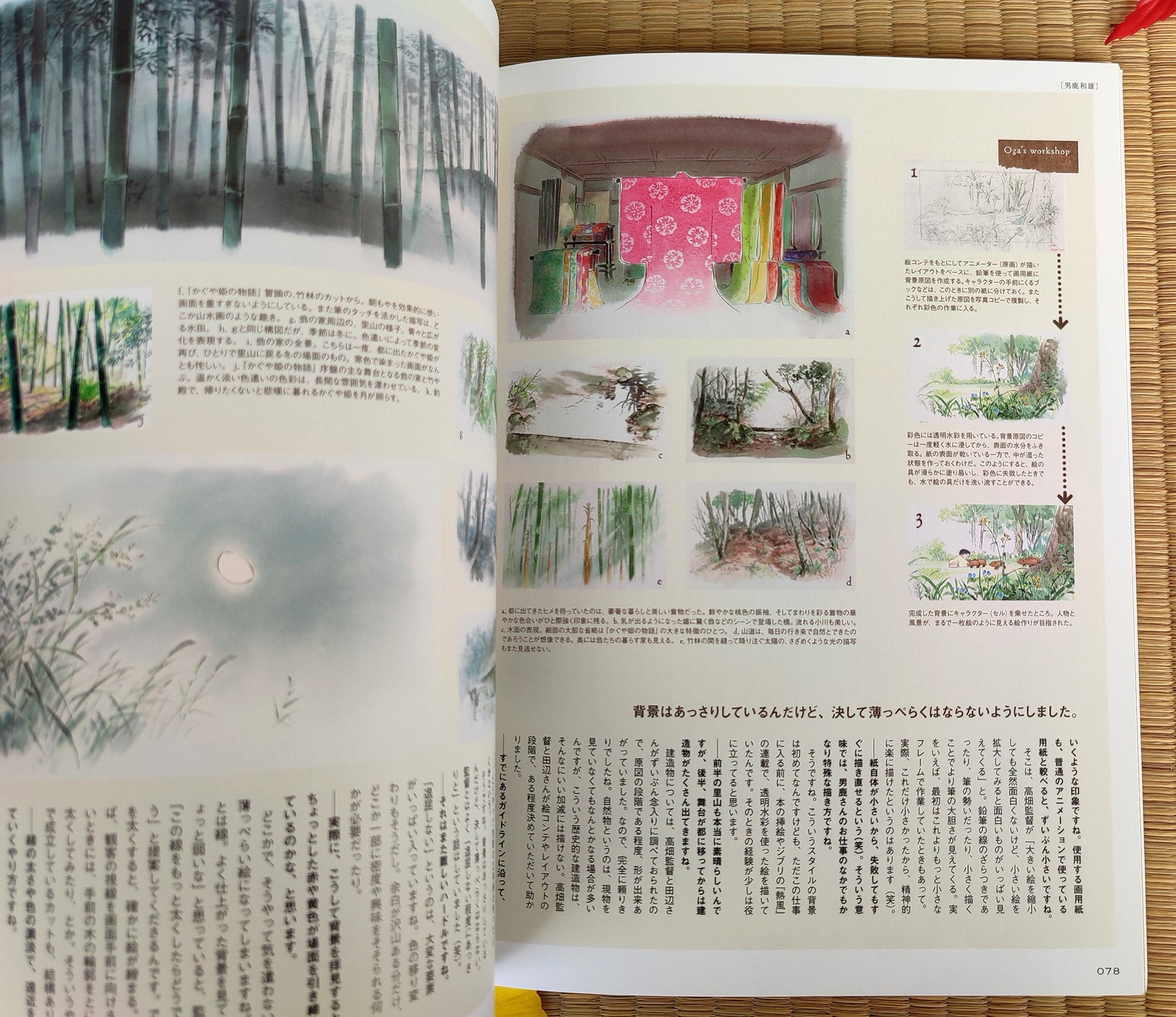 Original Ghibli Kaguya Visual Guide Artbook • The Tale of the Princess Kaguya Anime Painting Art Book • Studio Ghibli Gift