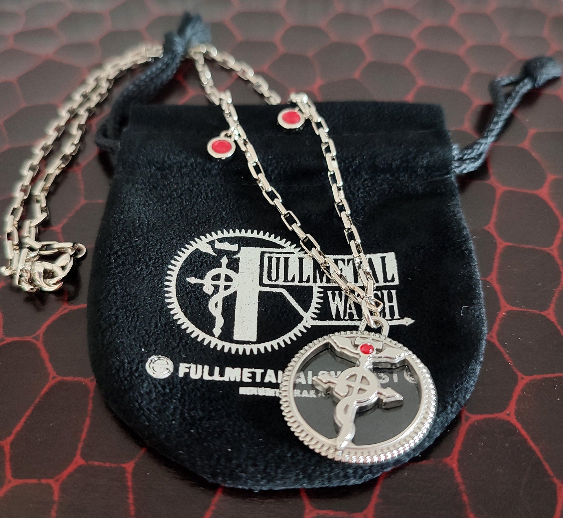 Original Fullmetal Alchemist Wrist Watch + Necklace • Japanese Anime Watches/Clock • Hiromu Arakawa Manga • Steampunk Gift