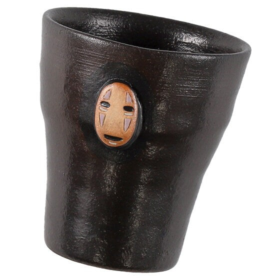 Original Ghibli No Face Clay Cup Shigaraki ware • Spirited Away Japanese Pottery/Tableware • Kaonashi Mask • Anime Studio Ghibli Gift