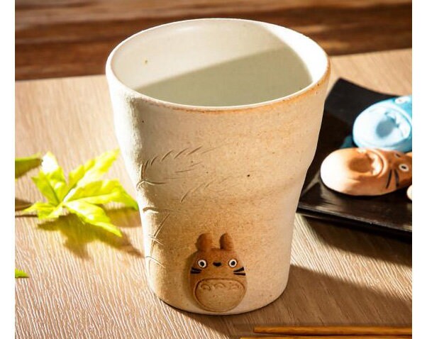 Original Ghibli Totoro Clay Cup Shigaraki ware • My Neighbor Totoro Japanese Pottery/Tableware • Anime Studio Ghibli Gift