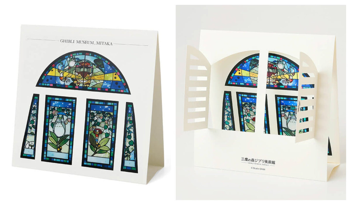 Original Ghibli Museum Totoro 3D Stained Glass Postcard • My Neighbor Totoro, Kikis Delivery Service Message card/Writing letter,Ghibli Gift