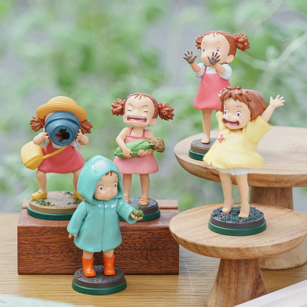 Original Ghibli Mei-chan Figure (Set of 6) • My Neighbor Totoro Figurine/Statue/Home Decor/Interior Diorama • Anime Studio Ghibli Gift