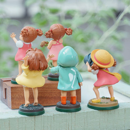 Original Ghibli Mei-chan Figure (Set of 6) • My Neighbor Totoro Figurine/Statue/Home Decor/Interior Diorama • Anime Studio Ghibli Gift