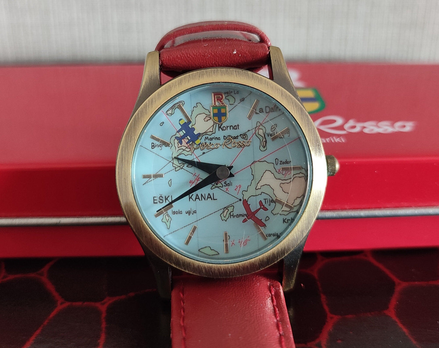 Vintage* Original Ghibli Porco Rosso Wrist Watch • Crimson Pig Watch/Clock • Japanese Anime Watches • Studio Ghibli Gift