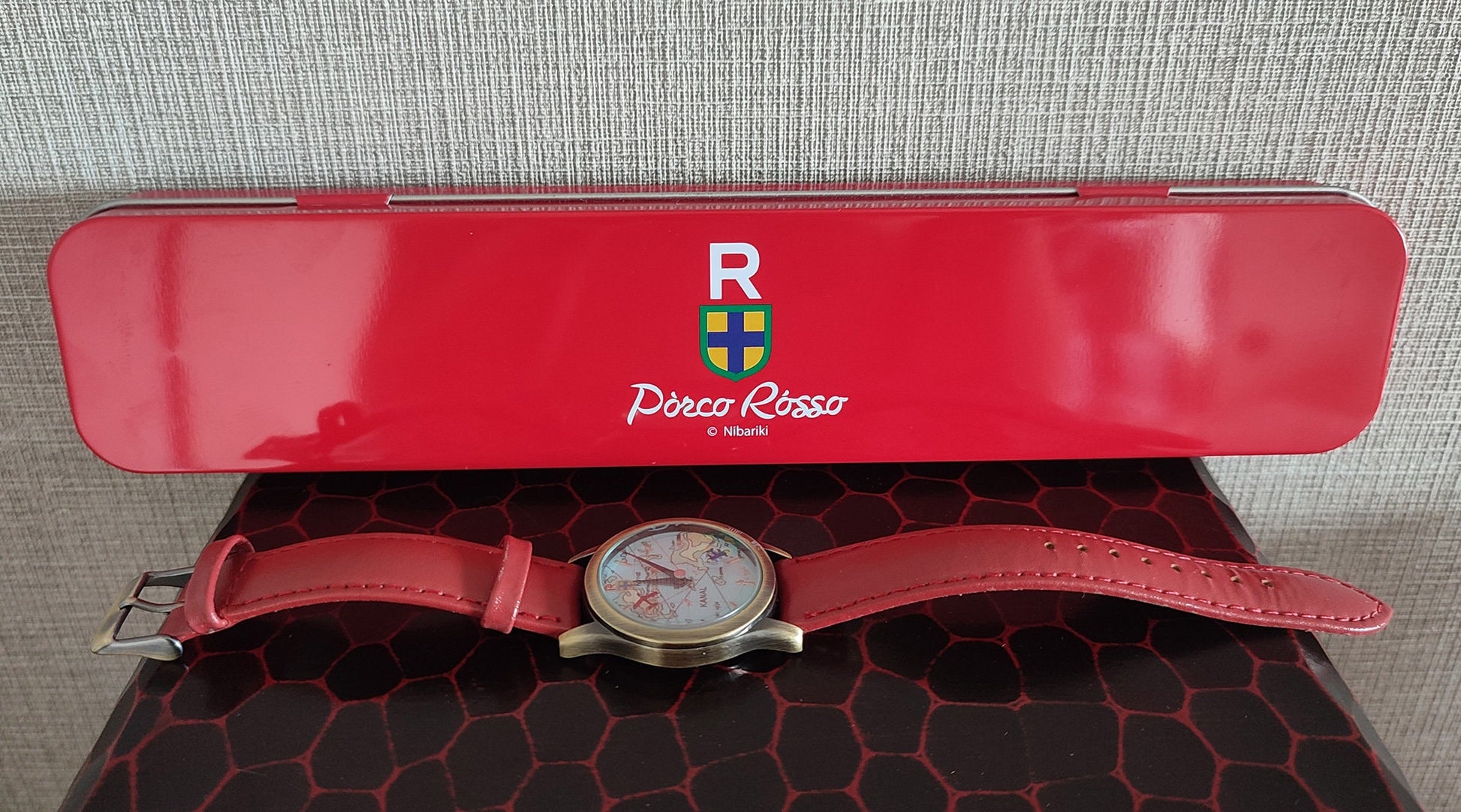 Vintage* Original Ghibli Porco Rosso Wrist Watch • Crimson Pig Watch/Clock • Japanese Anime Watches • Studio Ghibli Gift