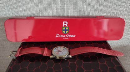 Vintage* Original Ghibli Porco Rosso Wrist Watch • Crimson Pig Watch/Clock • Japanese Anime Watches • Studio Ghibli Gift