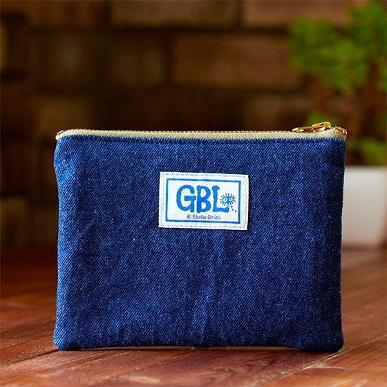 Original Ghibli Totoro Denim Pouch/Clutch • My Neighbor Totoro Case/Cosmetic Bag/Wallet/Makeup Bag/Purse • Anime Studio Ghibli Gift